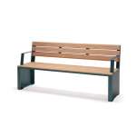 Indre By 4 Seater Public Backrest Bench w/ Armrest