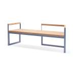Christiania 4 Seater Public Backrest Bench w/ Armrest